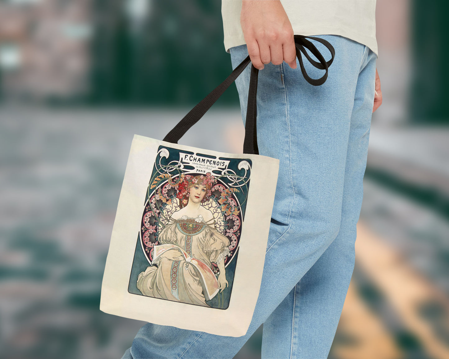 Alphonse Maria Mucha - F. Champenois Imprimeur-Editeur tote bag