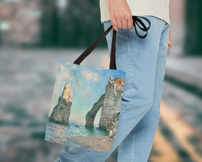 Claude Monet - Cliffs at Étretat tote bag