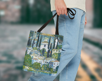 Gustav Klimt - Kirche in Cassone tote bag