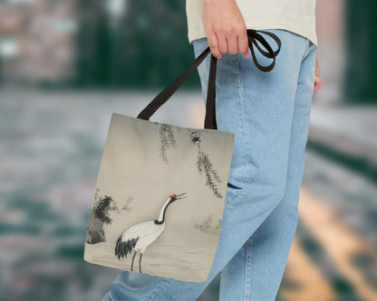 Kano Motonobu - A Traditional Portrait of a Beautiful Japanese Crane tote bag