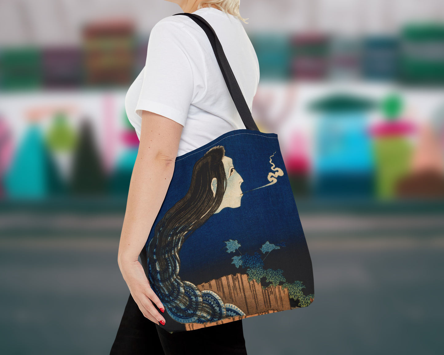 Katsushika Hokusai - The Mansion of the Plates tote bag