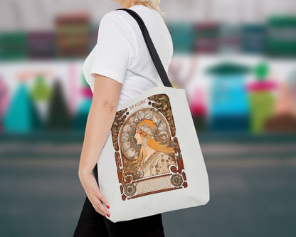 Alphonse Maria Mucha - Zodiaque (La Plume) tote bag