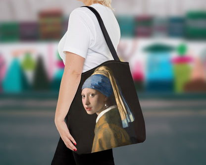 Johannes Vermeer - Girl with a Pearl Earring tote bag