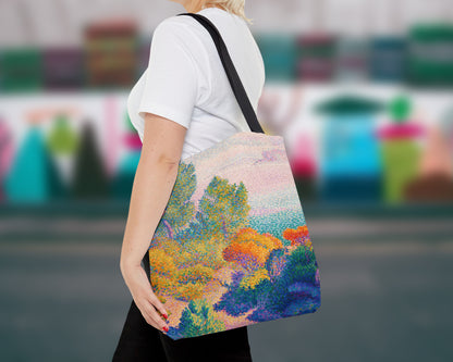 Henri Edmond Cross - Two Women by the Shore, Mediterranean tote bag