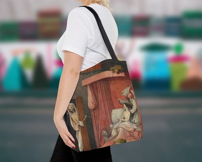 Hieronymus Bosch - Death and the Miser tote bag