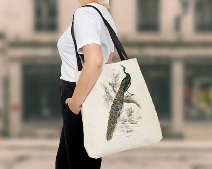 Sir William Jardine - A Majestic Male Peafowl Portrait from The Naturalist's Library tote bag
