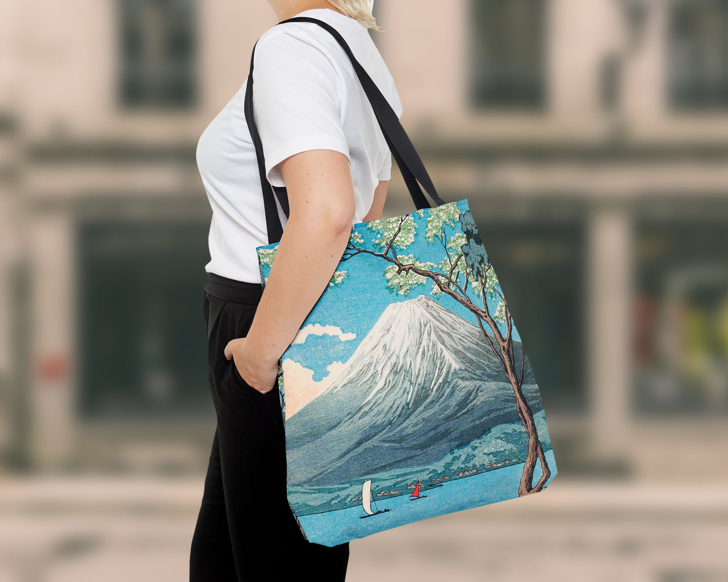 Hiroaki Takahashi - Mount Fuji from Lake Yamanaka tote bag