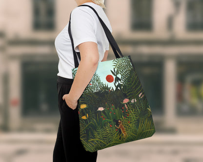 Henri Rousseau - Virgin Forest with Sunset tote bag
