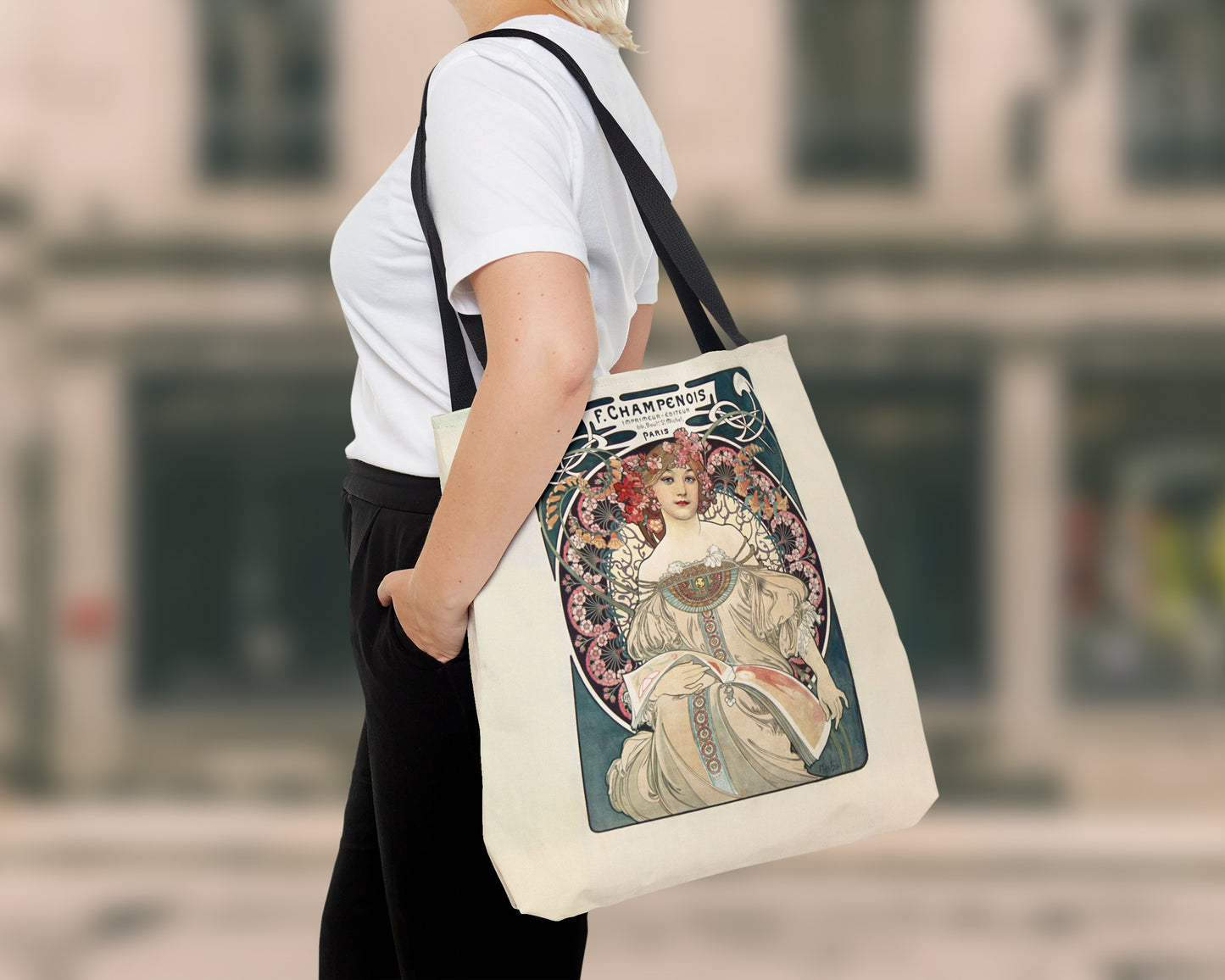 Alphonse Maria Mucha - F. Champenois Imprimeur-Editeur tote bag